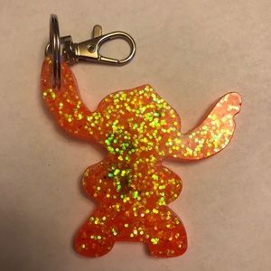Orange Stitch Keychain